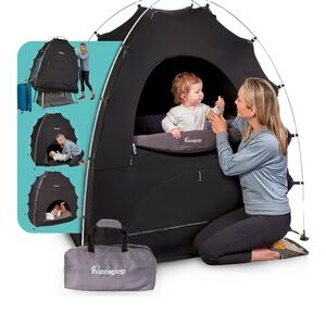 hiccapop Black Portable Baby Tent